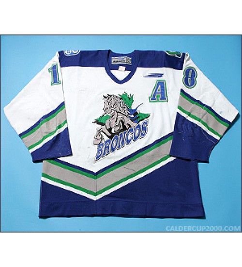 Custom WHL Swift Current Broncos 2000 01 Layne Ulmer Home Hockey Jersey White